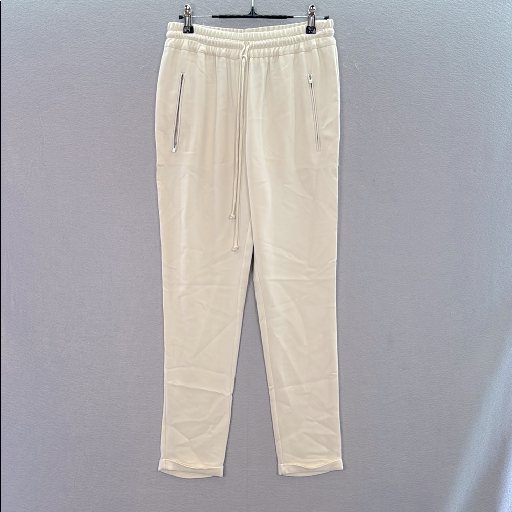 Stella McCartney -‎ women’s cream Crepe pull on pants /Sweatpants mid rise SZ 4